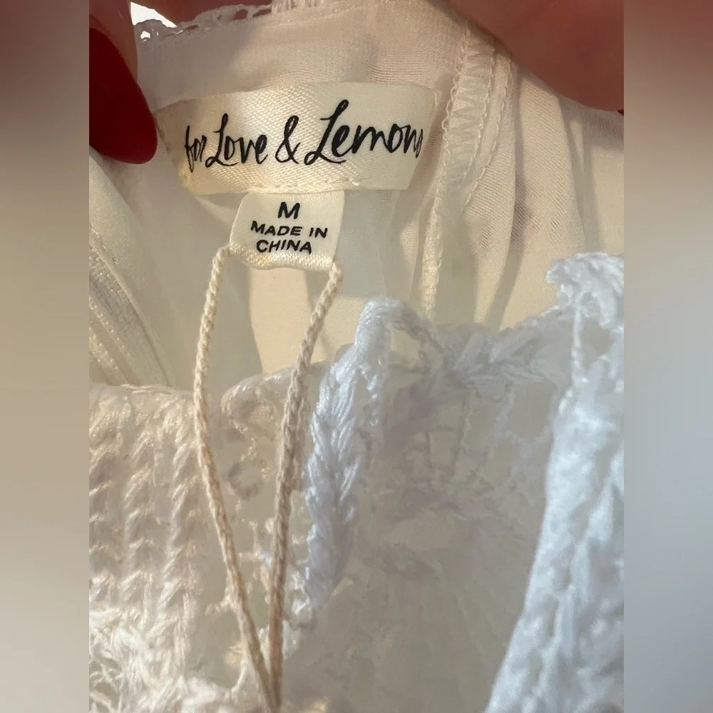For Love and Lemons Mini Lace Dress in White NWT - Picture 7 of 8